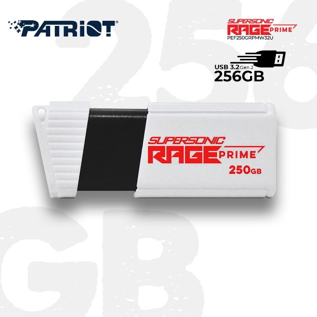 Picture of USB3.2 Flash Drive PATRIOT SUPERSONIC RAGE PRIME 256GB PEF250GRPMW32U