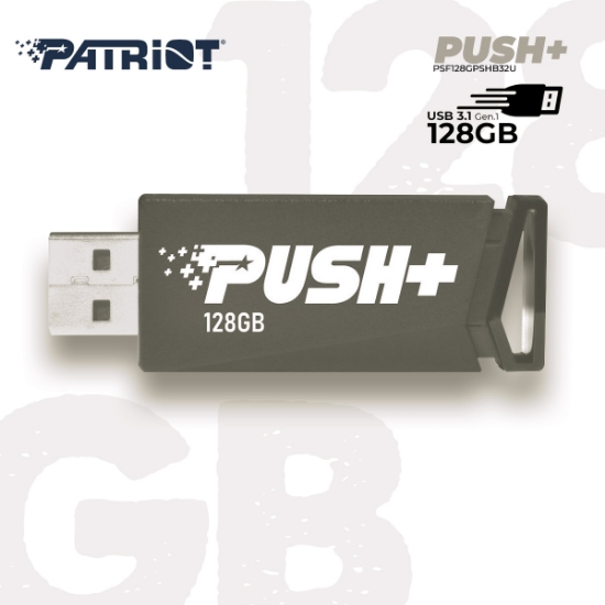 სურათი USB3.1 მეხსიერება PATRIOT PUSH+ 128GB PSF128GPSHB32U