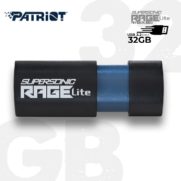დეტალურის ჩვენება USB3.2 მეხსიერება PATRIOT SUPERSONIC RAGE LITE 32GB PEF32GRLB32U სურათი USB3.2 მეხსიერება PATRIOT SUPERSONIC RAGE LITE 32GB PEF32GRLB32U