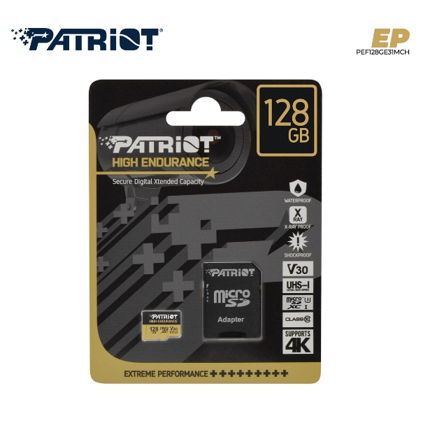 Picture of MEMORY CARD PATRIOT PEF128GE31MCH 128GB EP SERIES microSDXC V30