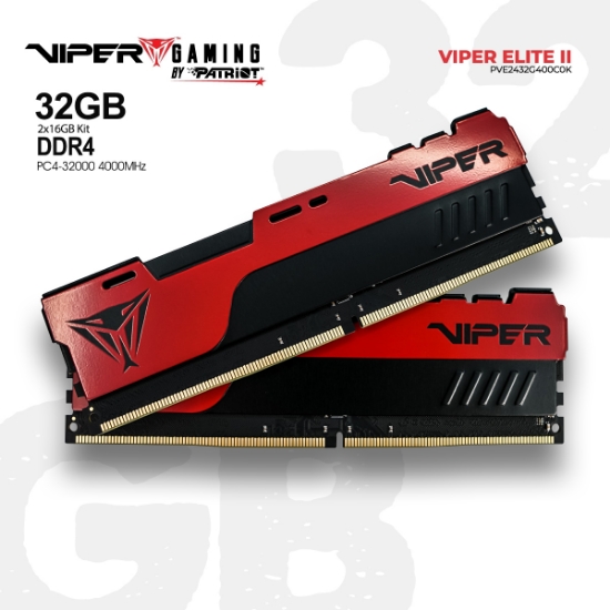 სურათი ოპერატიული მეხსიერება PATRIOT VIPER ELITE II PVE2432G400C0K 32GB DDR4 4000MHZ