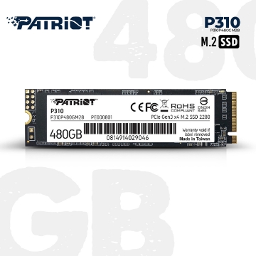 Show details for Solid State Drive PATRIOT P310 P310P480GM28 480GB M.2 2280 Picture of Solid State Drive PATRIOT P310 P310P480GM28 480GB M.2 2280