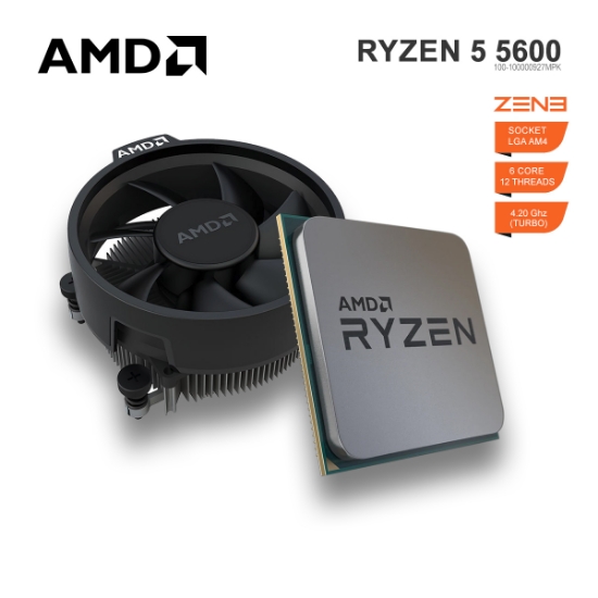 Picture of Processor AMD RYZEN 5 5600 100-100000927MPK 32MB CACHE 4.40GHz TRAY