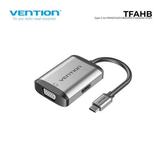 სურათი Type-C to VGA HDMI USB3.0 გადამყვანი VENTION TFAHB