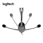 Picture of ყურსასმენი LOGITECH H110 L981-000271 2X 3.5MM 3POLE WITH MIC GRAY/SILVER