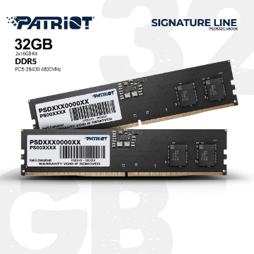 Show details for MEMORY PATRIOT SIGNATURE LINE PSD532G4800K 32GB DDR5 4800MHZ Picture of MEMORY PATRIOT SIGNATURE LINE PSD532G4800K 32GB DDR5 4800MHZ