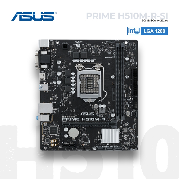 Picture of დედა დაფა ASUS PRIME H510M-R-SI 90MB18C0-M0ECY0 LGA 1200 DDR4