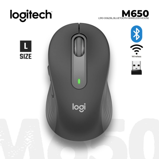 სურათი WIRELESS მაუსი LOGITECH M650 L910-006236 (L Size) BLACK