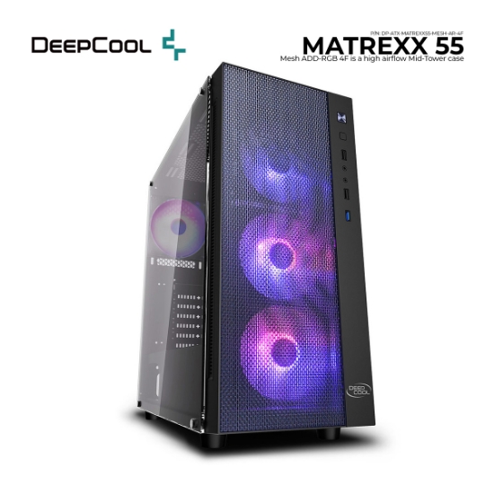 Picture of CASE DEEPCOOL MATREXX 55 MESH ADD-RGB 4F Middle Tower BLACK