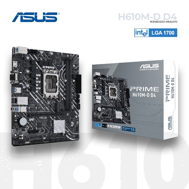 Picture of MOTHER BOARD ASUS PRIME H610M-D D4 90MB1A00-M0EAY0  LGA 1700
