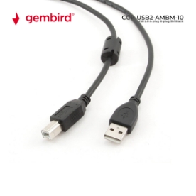 Picture of Printer Cables Gembird CCP-USB2-AMBM-10 3M USB2.0 BLACK