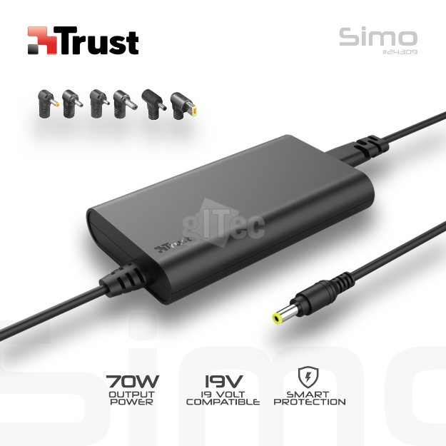 Picture of Notebook Universal Charger Trust SIMO 23925 19V 70W