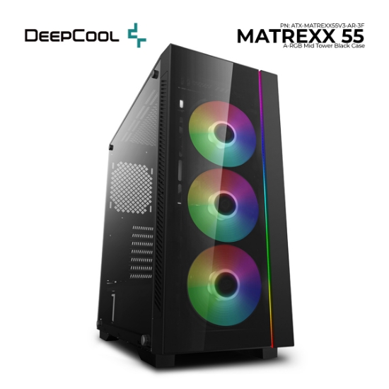 სურათი ქეისი DEEPCOOL MATREXX 55 V3 ADD-RGB 3F Mid Tower BLACK