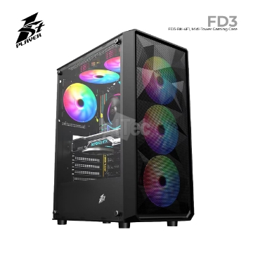 დეტალურის ჩვენება ქეისი 1STPLAYER FD3 FD3-BK-4F1 MIDI-Tower BLACK სურათი ქეისი 1STPLAYER FD3 FD3-BK-4F1 MIDI-Tower BLACK