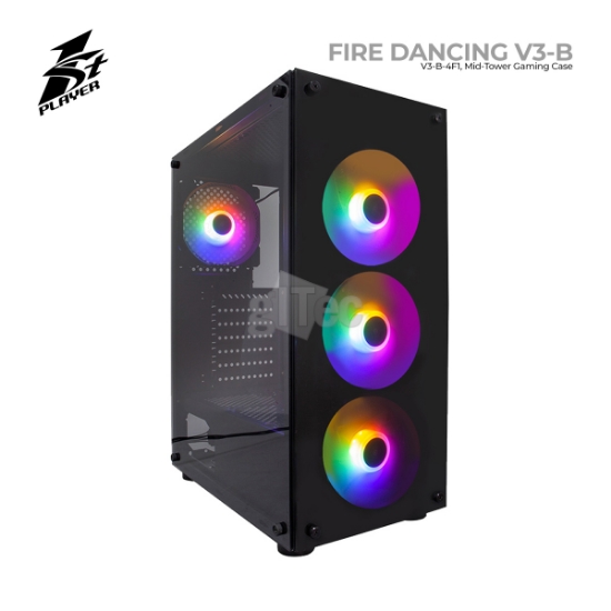 Picture of CASE 1STPLAYER FIRE DANCING V3-B V3-B-4F1 Mid-Tower BLACK