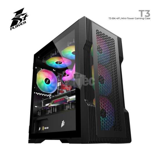 Picture of CASE 1STPLAYER TRILOBITE T3 T3-BK-4F1 Mini-Tower BLACK