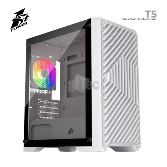 Picture of CASE 1STPLAYER TRILOBITE T5 T5-WH-4F1-W Mini-Tower WHITE