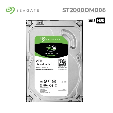 Show details for Hard Drive Seagate BarraCuda ST2000DM008 2TB 7200rpm SATA 6Gb/s Picture of Hard Drive Seagate BarraCuda ST2000DM008 2TB 7200rpm SATA 6Gb/s