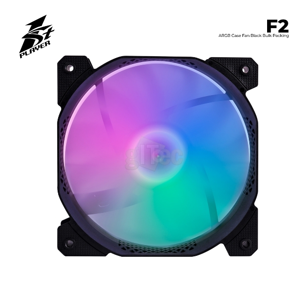 Picture of ქეისის ქულერი 1STPLAYER F2 A-RGB BULK BLACK