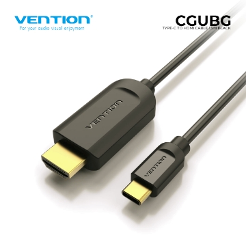 დეტალურის ჩვენება TYPE C TO HDMI კაბელი VENTION CGUBG 1.5M BLACK სურათი TYPE C TO HDMI კაბელი VENTION CGUBG 1.5M BLACK