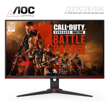 Show details for MONITOR AOC Q27G2E/BK 27" 2K QHD VA WLED 155HZ 1MS BLACK Picture of MONITOR AOC Q27G2E/BK 27" 2K QHD VA WLED 155HZ 1MS BLACK