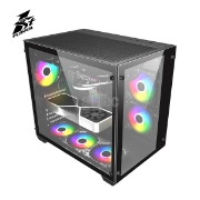 Picture of CASE 1STPLAYER MEGAVIEW MV7 MV7-BK Midi-Tower BLACK