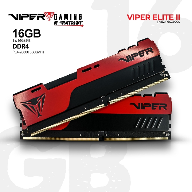 Picture of მეხსიერება PATRIOT Viper Elite 2 PVE2416G360C0 16GB DDR4 3600MHz