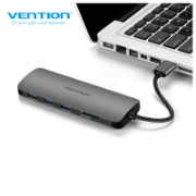 Picture of USB HUB VENTION CHHHA 10CM USB3.0 Card reader BLACK
