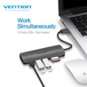 Picture of USB HUB VENTION CHHHA 10CM USB3.0 Card reader BLACK