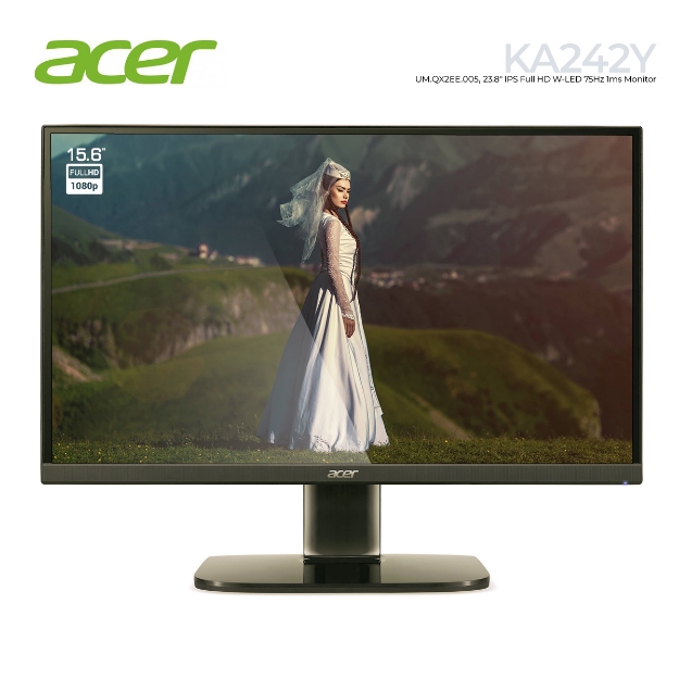 Picture of MONITOR Acer KA242YBI UM.QX2EE.005 23.8" FHD IPS WLED 75HZ 1MS BLACK