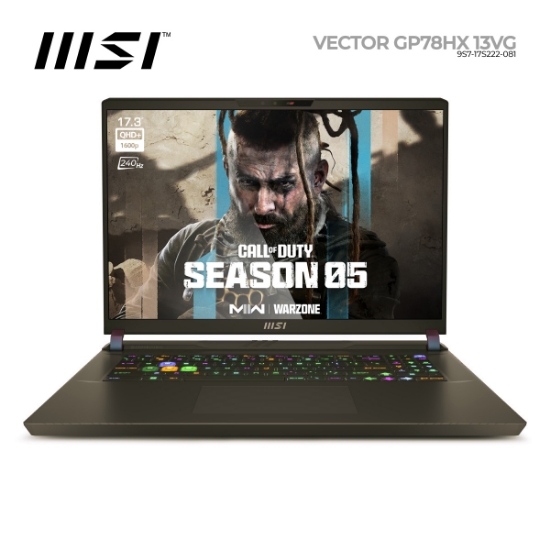 Picture of Notebook MSI Vector GP78HX 13VG 9S7-17S222-081 17" IPS QHD+ 240Hz RTX4070 8GB i9-13980HX 32GB DDR5 2TB M.2