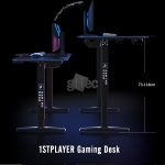 Picture of Gaming Desk 1STPLAYER OTO-C 1460 Black