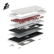 Picture of KEYBOARD 1STPLAYER GASKET GA87 RGB-WH-RED/SW Monochrome Mixed Light RGB MECHANICAL RED SWITCHES