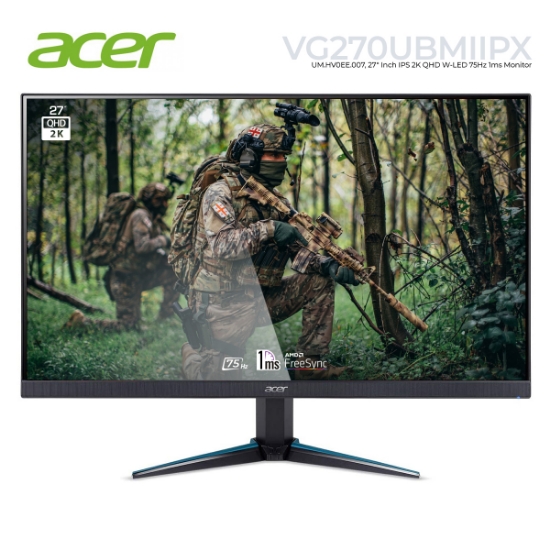 Picture of MONITOR Acer Nitro VG270U bmiipx UM.HV0EE.007 27" 2K QHD IPS WLED 1MS 75HZ Black
