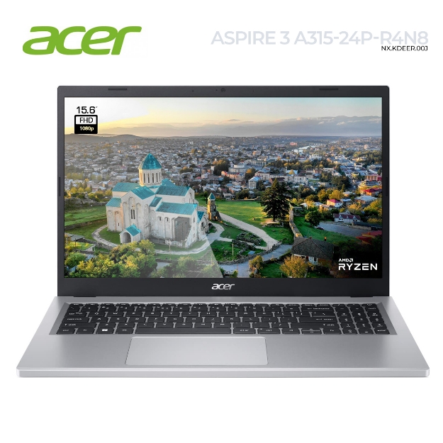 Picture of ნოუთბუქი Acer Aspire 3 A315-24P-R4N8 NX.KDEER.00J 15.6" FHD WLED RYZEN 5 7520U 16GB DDR5 512GB SSD M.2