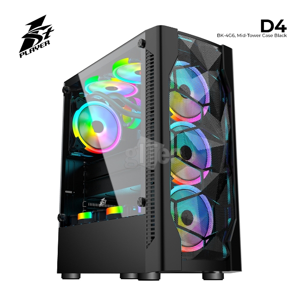 Picture of CASE 1STPLAYER DK D4 BK-4G6 D4-BK-4G6 Mid Tower BLACK