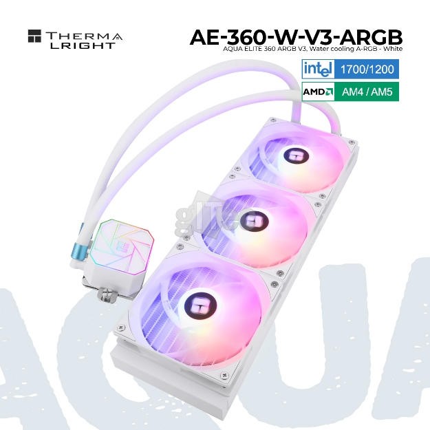 Picture of WATER COOLING SYSTEM THERMALRIGHT AQUA ELITE 360 WHITE ARGB V3