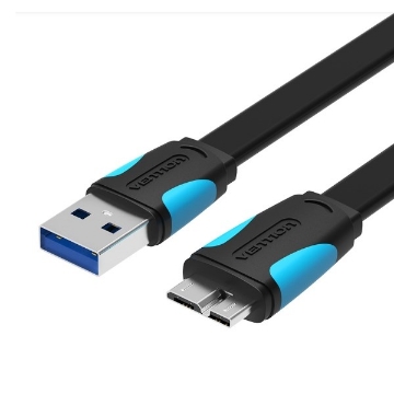 დეტალურის ჩვენება Micro USB B 3.0 კაბელი VENTION VAS-A12-B025 0.25m Black სურათი Micro USB B 3.0 კაბელი VENTION VAS-A12-B025 0.25m Black