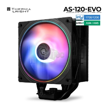 დეტალურის ჩვენება პროცესორის ქულერი THERMALRIGHT Assassin Spirit 120 EVO ARGB BLACK სურათი პროცესორის ქულერი THERMALRIGHT Assassin Spirit 120 EVO ARGB BLACK