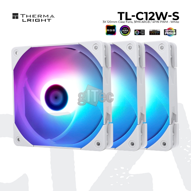 Picture of CASE FAN THERMALRIGHT TL-C12W-S A-RGB WHITE