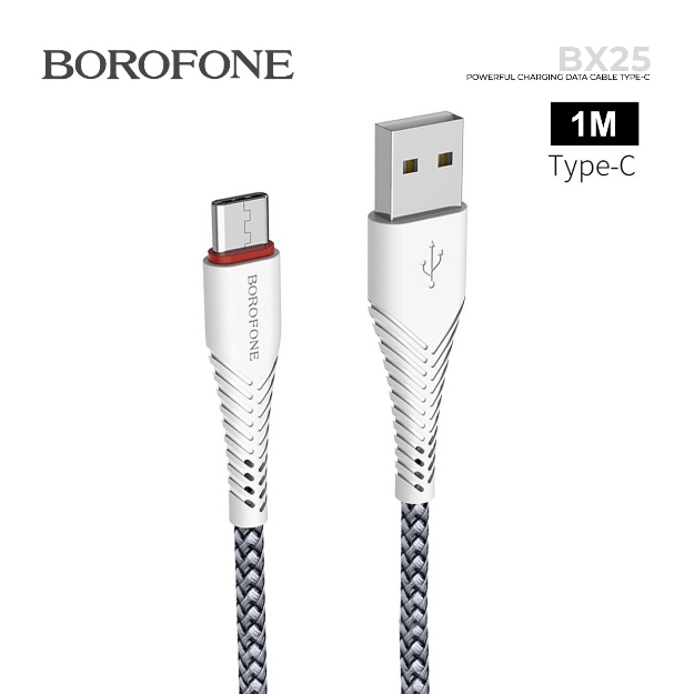 Picture of TYPE-C CABLE BOROFONE BX25 3A 1M WHITE