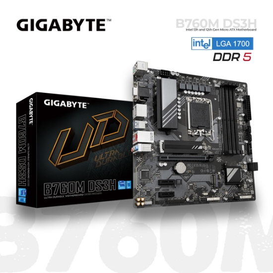 Picture of MOTHERBOARD GIGABYTE B760M DS3H ULTRA DURABLE DDR5 LGA 1700