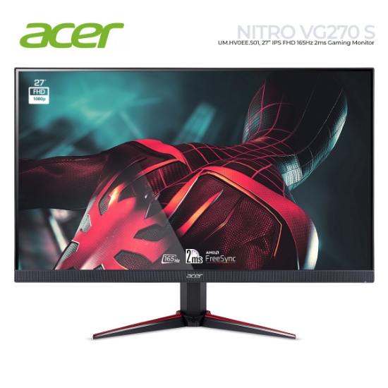 Picture of MONITOR ACER Nitro VG270 S UM.HV0EE.S01 27" IPS FHD WLED 165HZ 2MS BLACK
