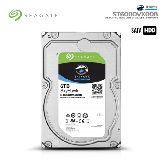 Picture of HARD DRIVE Seagate 6TB Skyhawk ST6000VX008 5400RPM 256MB SATA III 3.5"