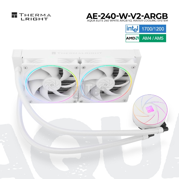 Picture of WATER COOLING SYSTEM AQUA ELITE 240 WHITE ARGB V2