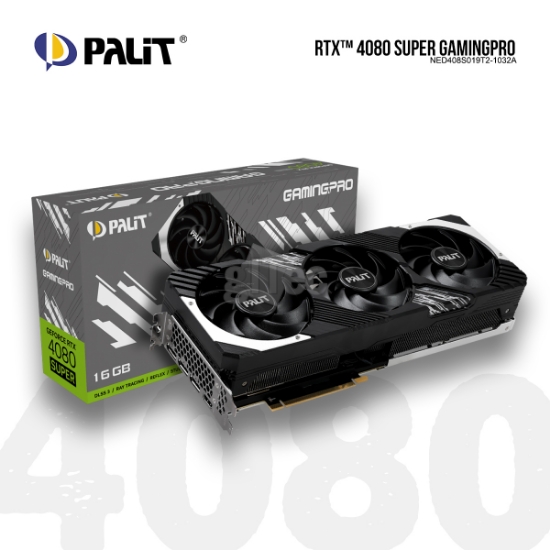 სურათი ვიდეო დაფა PALIT RTX 4080 SUPER GAMINGPRO NED408S019T2-1032A 16GB 256bit