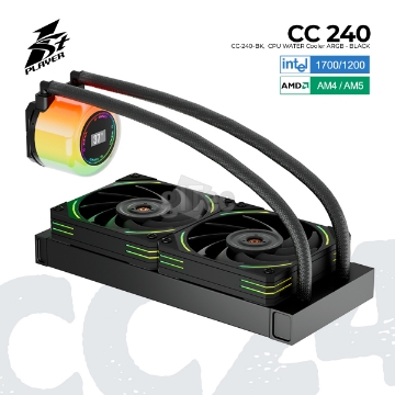 Show details for Liquid Cooler 1STPLAYER CC 240-BK A-RGB BLACK Picture of Liquid Cooler 1STPLAYER CC 240-BK A-RGB BLACK