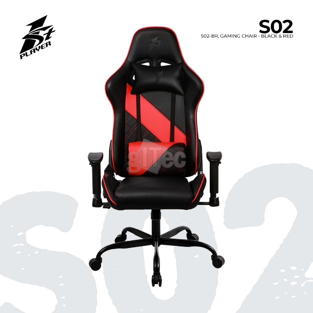 Picture of GAMING CHAIR 1STPLAYER S02 S02-BR BLACK & RED