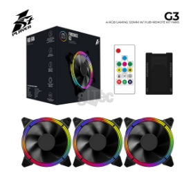 Picture of CASE FAN 1STPLAYER G3 A-RGB WITH CONTROLLER & REMOTE CONTROL BLACK