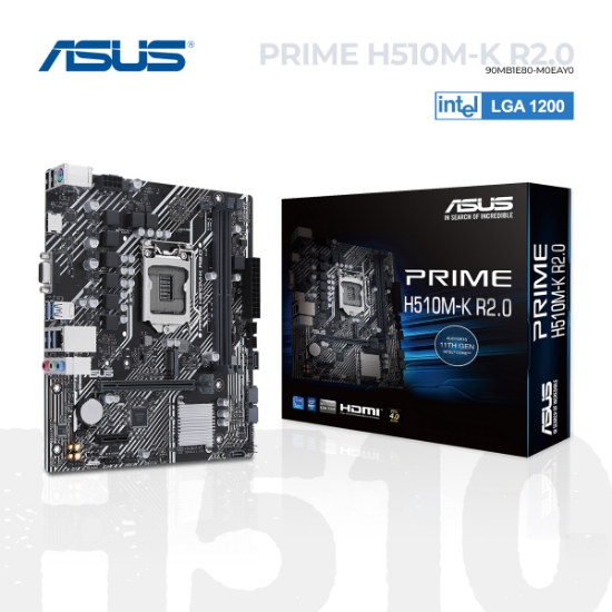 Picture of Mother Board ASUS PRIME H510M-K R2.0 90MB1E80-M0EAY0 LGA 1200